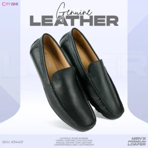 CITYZONE PLAIN MOCCASIN SHOE BLACK COLOR