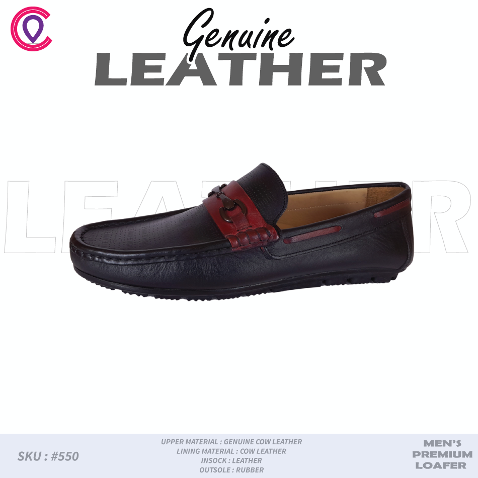 CITYZONE LASER CUT WITH ORNAMENT MOCCASIN LOAFER BLACK - Image 2