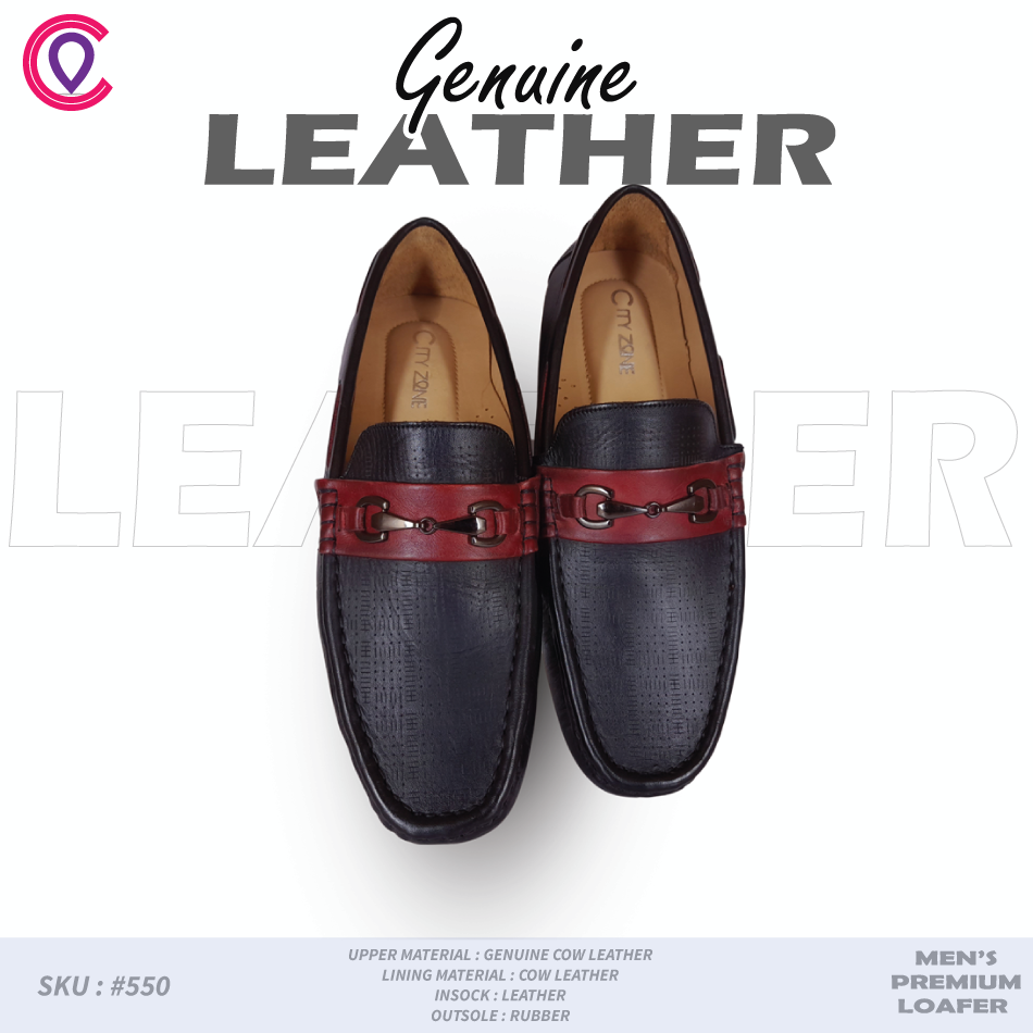 CITYZONE LASER CUT WITH ORNAMENT MOCCASIN LOAFER BLACK - Image 3