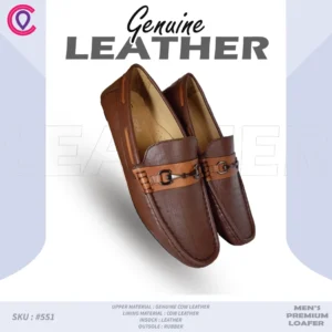 CITYZONE LASER CUT WITH ORNAMENT MOCCASIN LOAFER BROWN