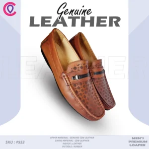 CITYZONE LASER CUT WITH SHADDLE MOCCASIN LOAFER BROWN